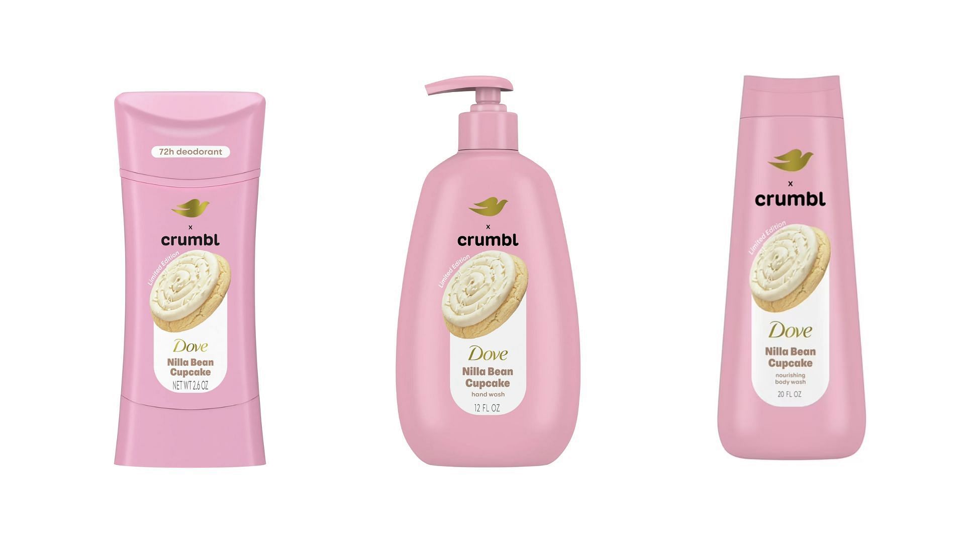 Dove x Crumbl merges skincare and dessert aromas (Image via Walmart)