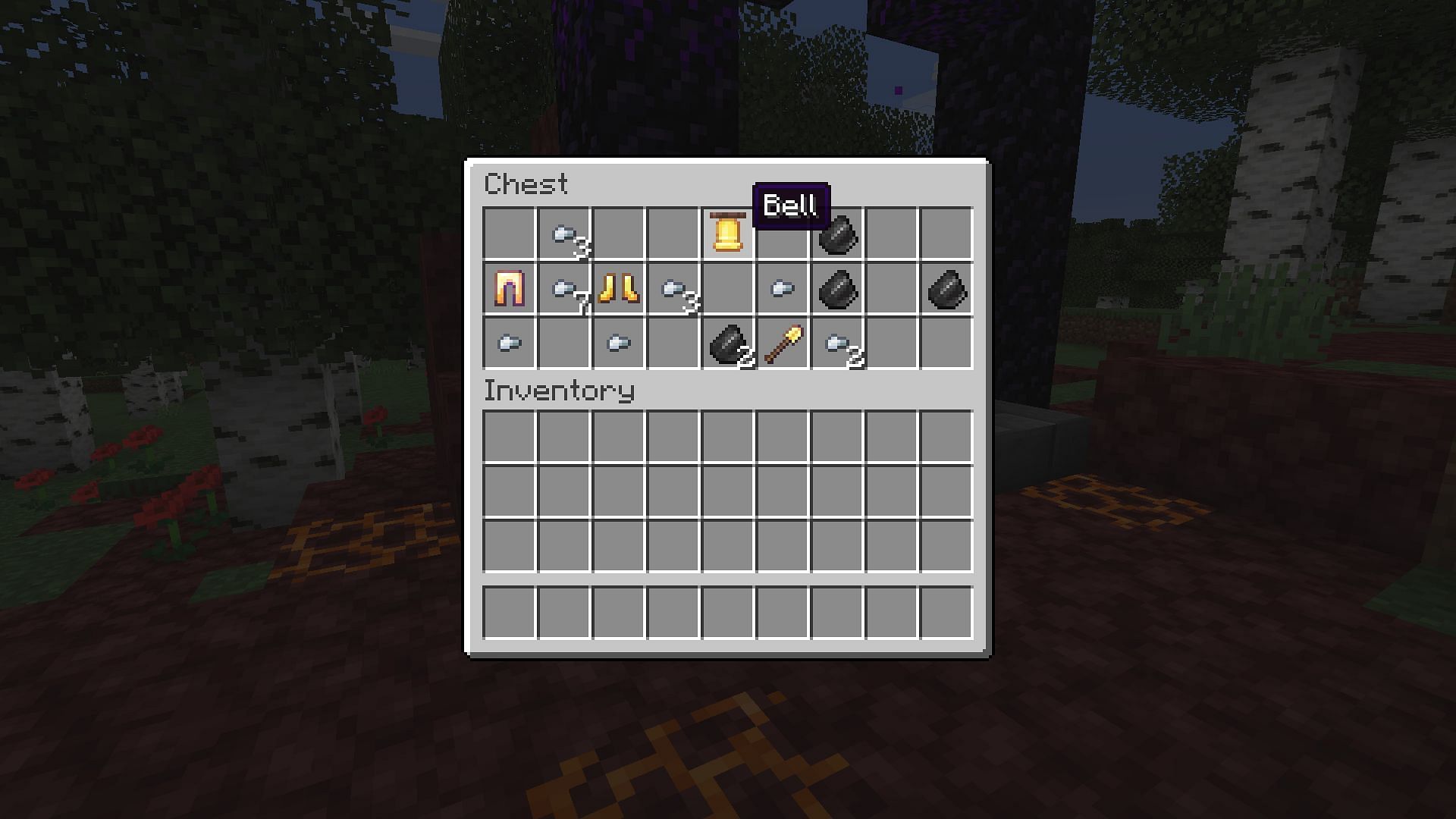 Try your luck in a ruined portal chest (Image via Mojang)