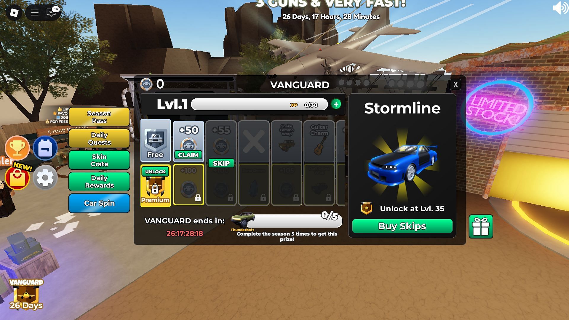 The Vanguard pass (Image via Roblox)