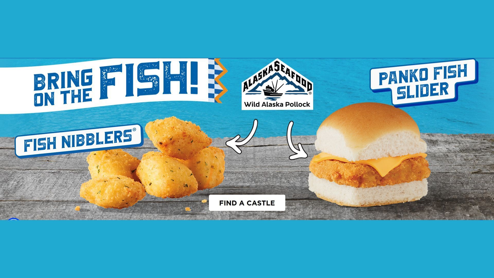 Panko Fish Sliders and Fish Nibblers are made from wild Alaska pollock (Image via White Castle)