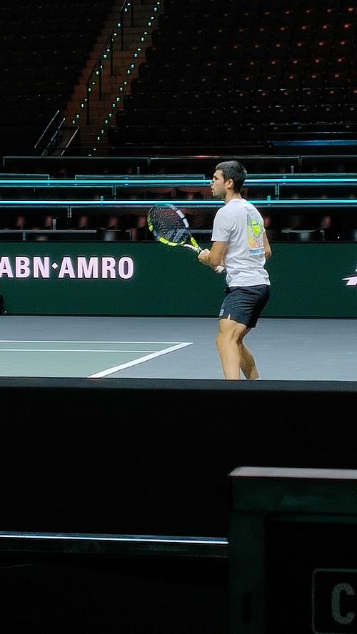 Carlos Alcaraz captured at the ATP 500 in Rotterdam - Image Source: Sportskeeda