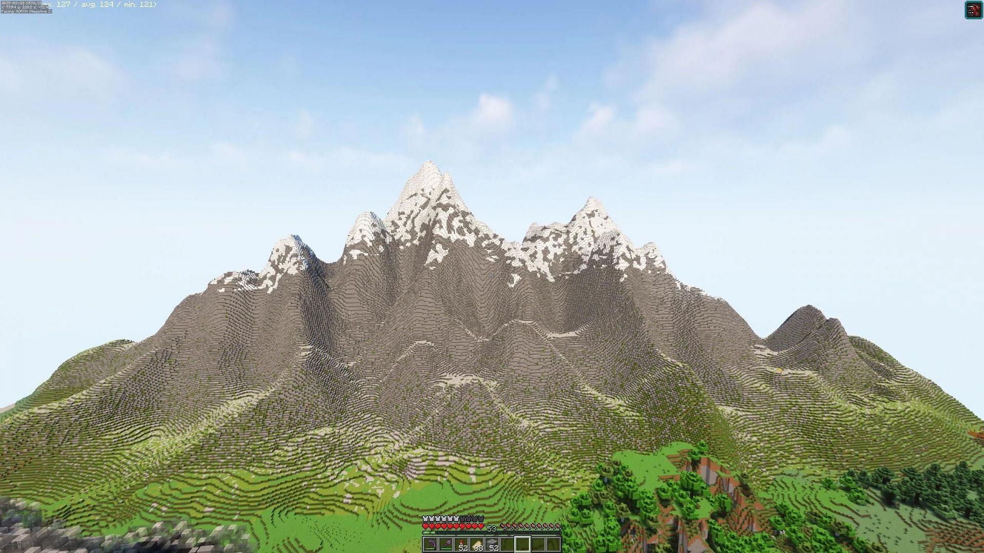 Minecraft mountain build