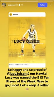 Jan Jensen writes a message for Lucy Olsen (Source: @janjensen13/Instagram)