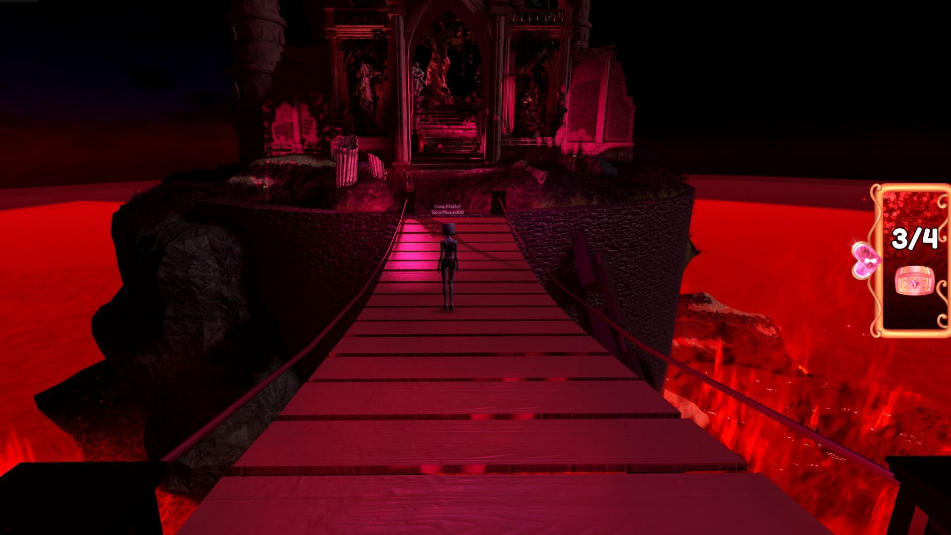 Enter the ruins to find the last chest in Dress to Impress (Image via Roblox)