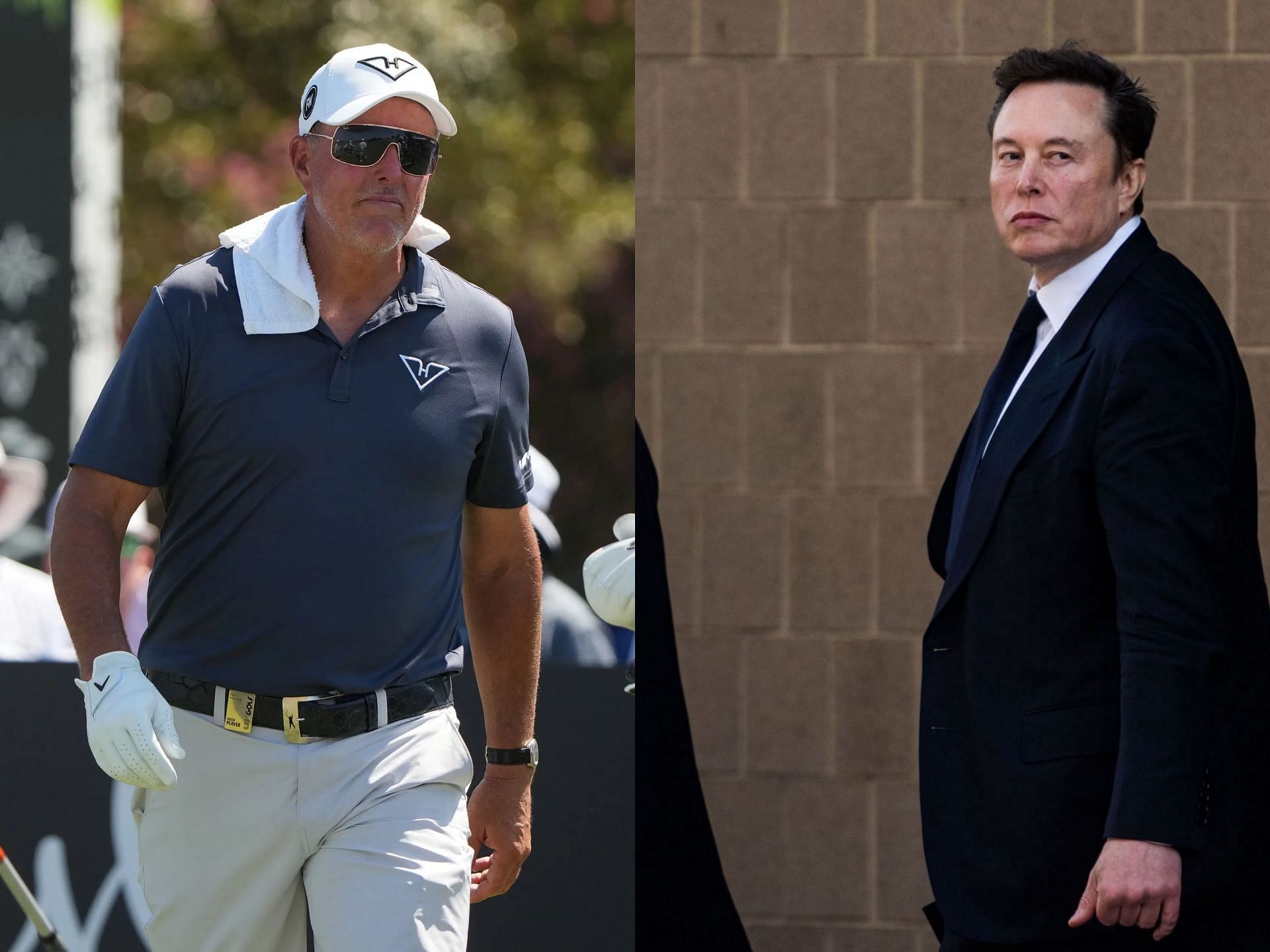 Phil Mickelson and Elon Musk (Image via Getty, Imagn)