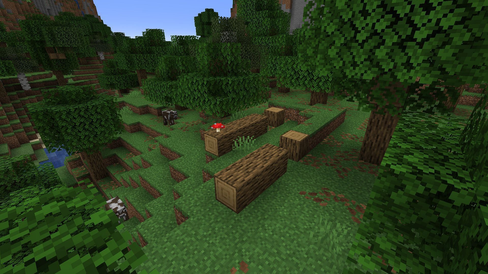 Minecraft Java edition fallen trees