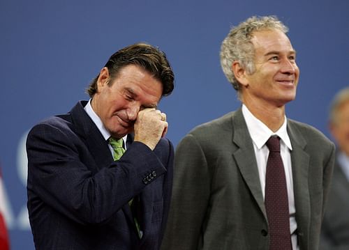 Jimmy Connors and John McEnroe pictured at the 2006 US Open | Image Source: Getty