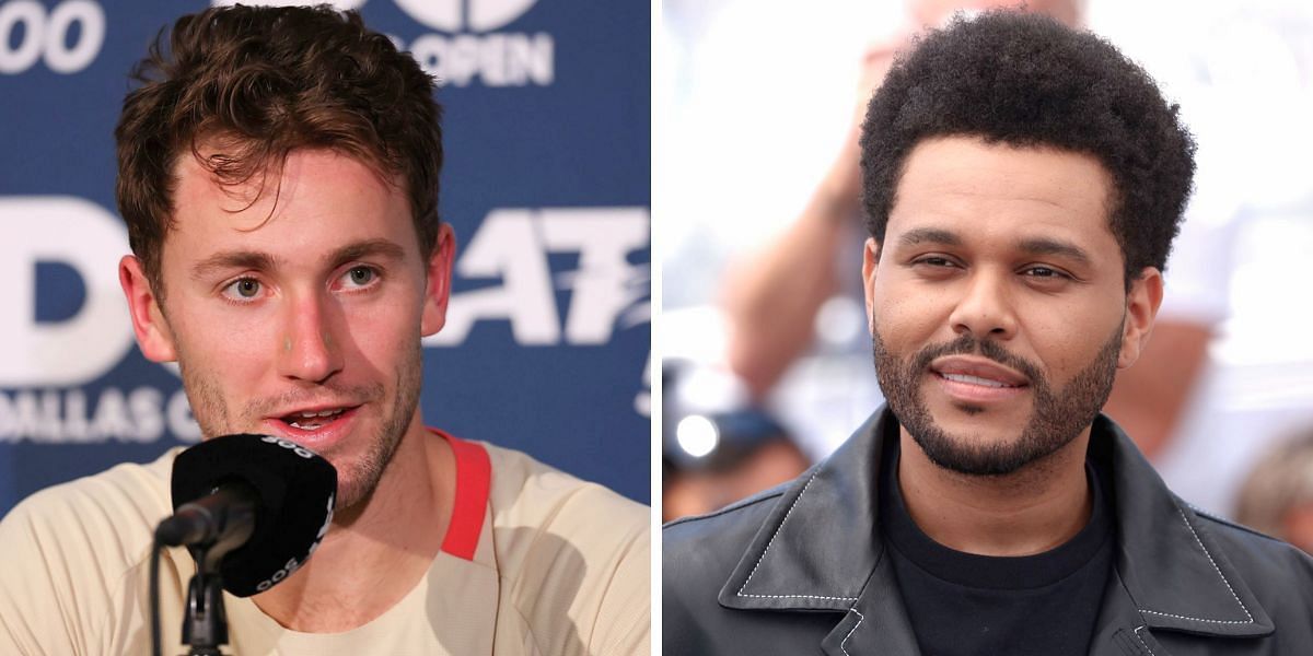 Casper Ruud (L) &amp; The Weeknd (R) [Image Source: Getty Images]