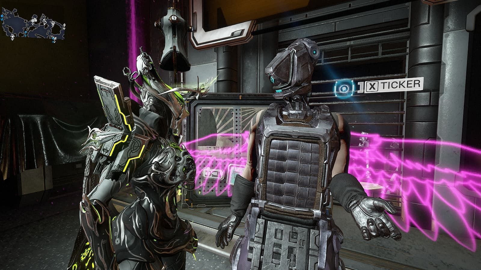 Ticker can be found in his own mechanical nook (Image via Digital Extremes)