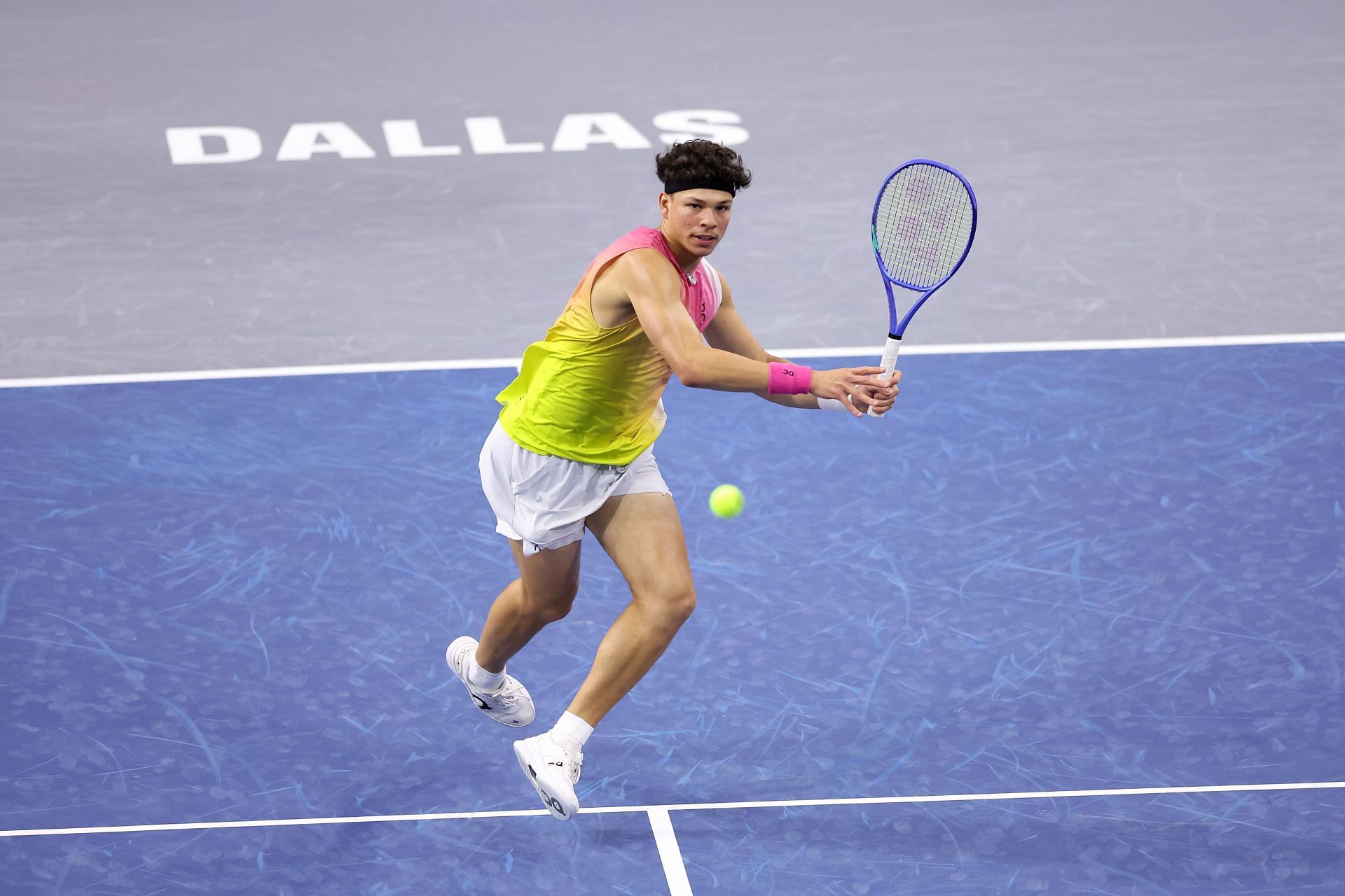 Shelton in action at the ATP 500 Dallas Open 2025 - Day 2 - Source: Getty