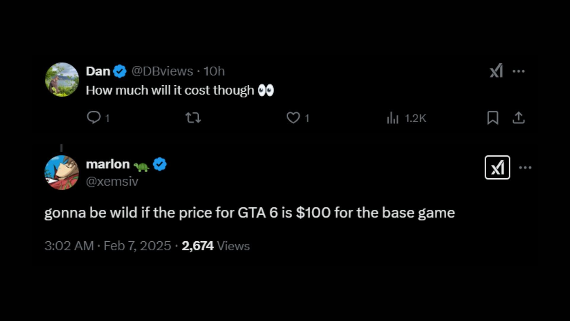 Rockstar Games has yet to announce the retail price of Grand Theft Auto 6 (Images via X)