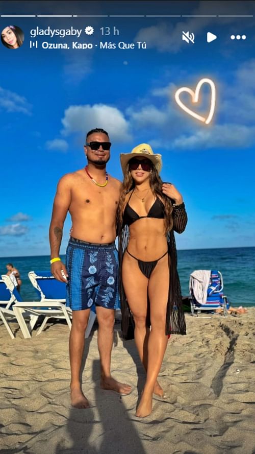 Luis Arraez's wife's Instagram story (Source - @gladysgaby)