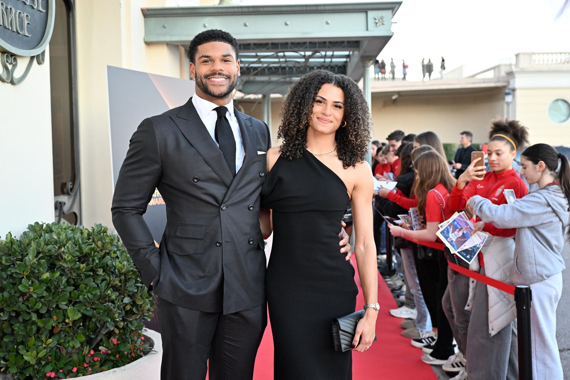 Sydney McLaughlin-Levronne and Andre at the World Athletics Awards 2024 - Source: Getty