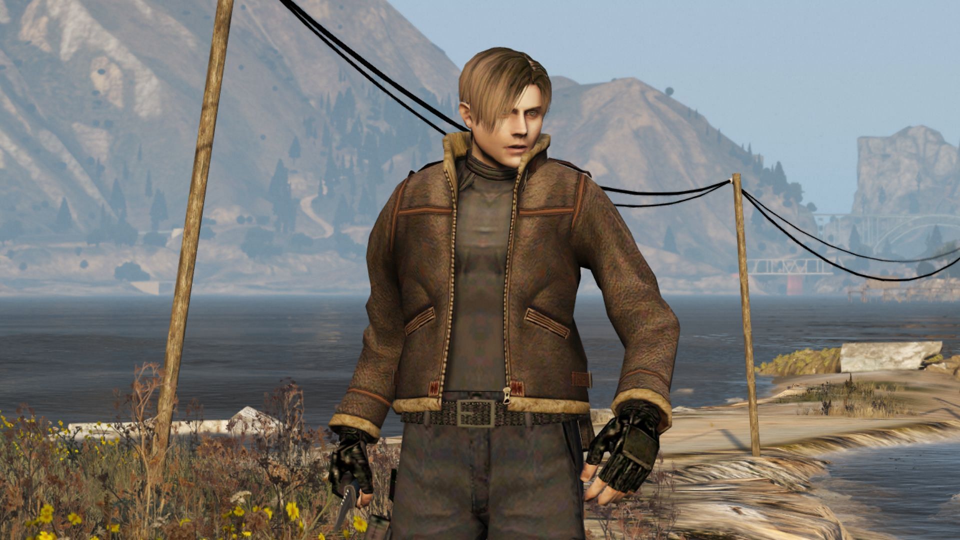 Exploring Los Santos as Leon S.Kennedy can be fun (Image via Rockstar Games || GTA5-Mods)