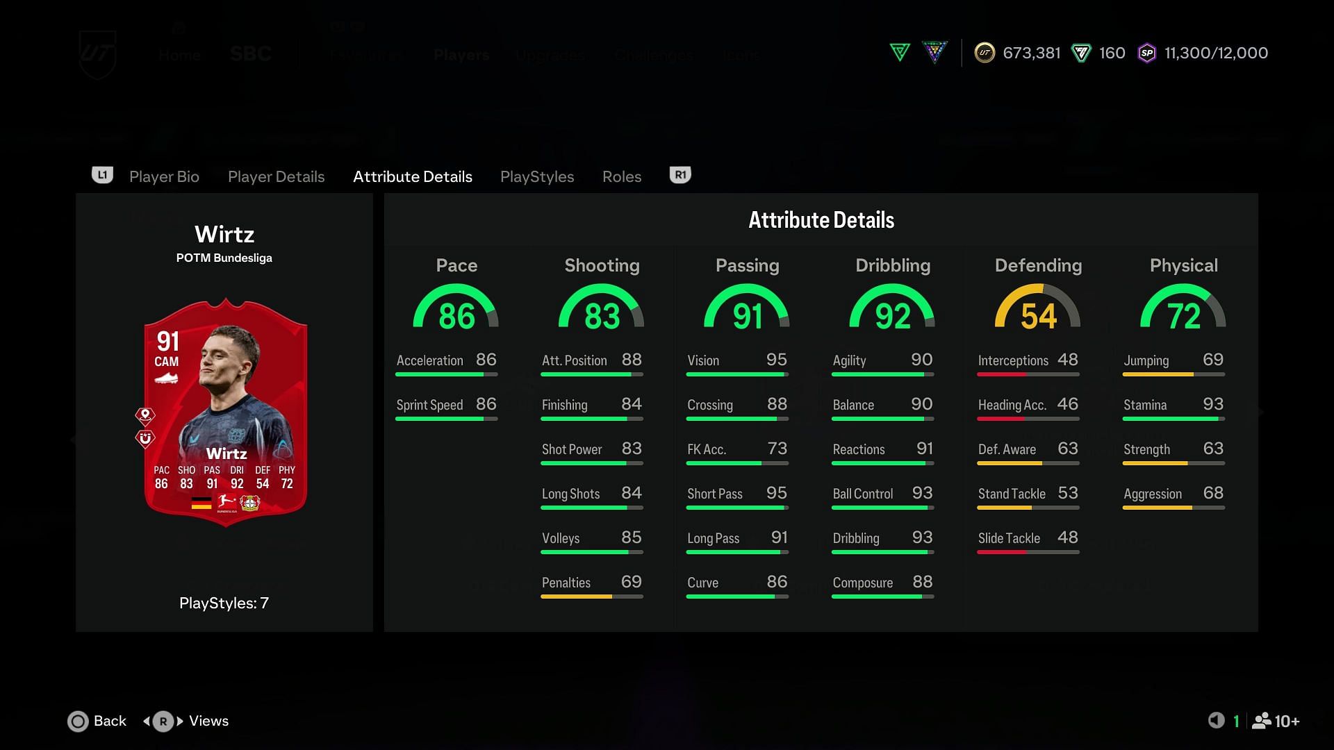 The card has amazing stats (Image via EA Sports)