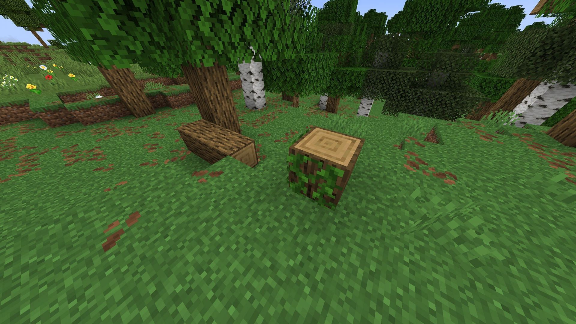 Fallen Trees is coming to Minecraft Java Edition (Image via Sportskeeda Gaming || Mojang Studios)