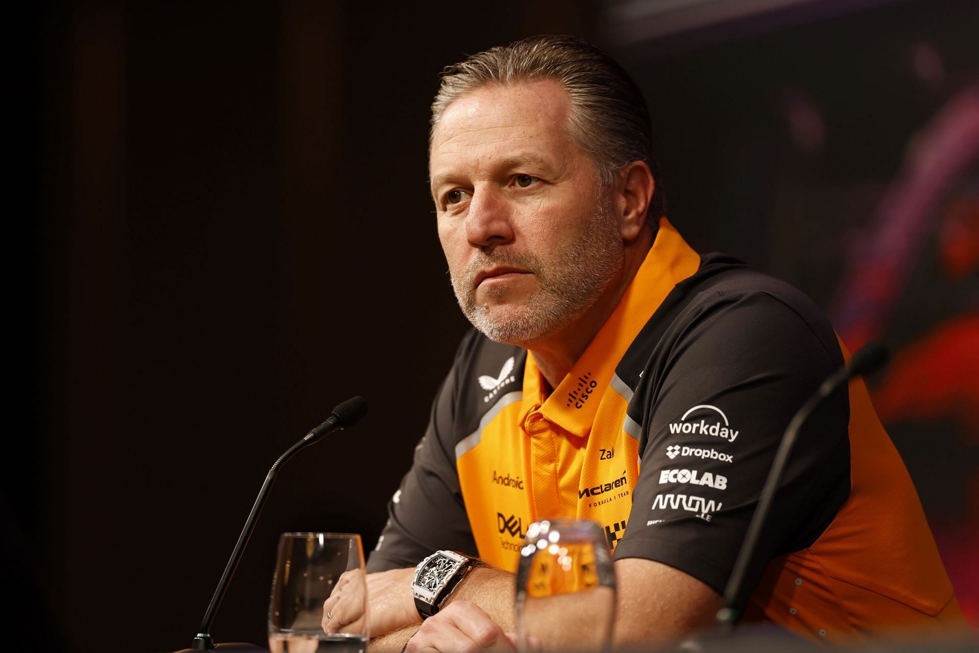 Zak Brown at the F1 75 Live - Press Conference - Source: Getty