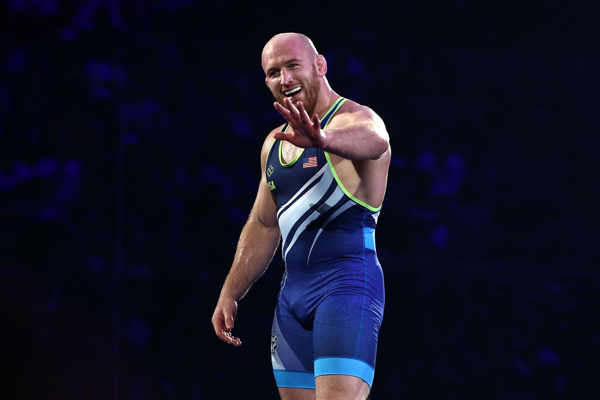 Kyle Snyder during the US Olympic Wrestling Trials in State College, Pennsylvania. (Photo by Getty Images)