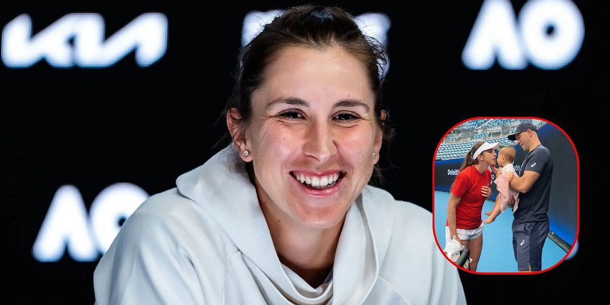 Belinda Bencic with her daughter Bella (inset) | Getty &amp; Instagram @belindabencic (inset)