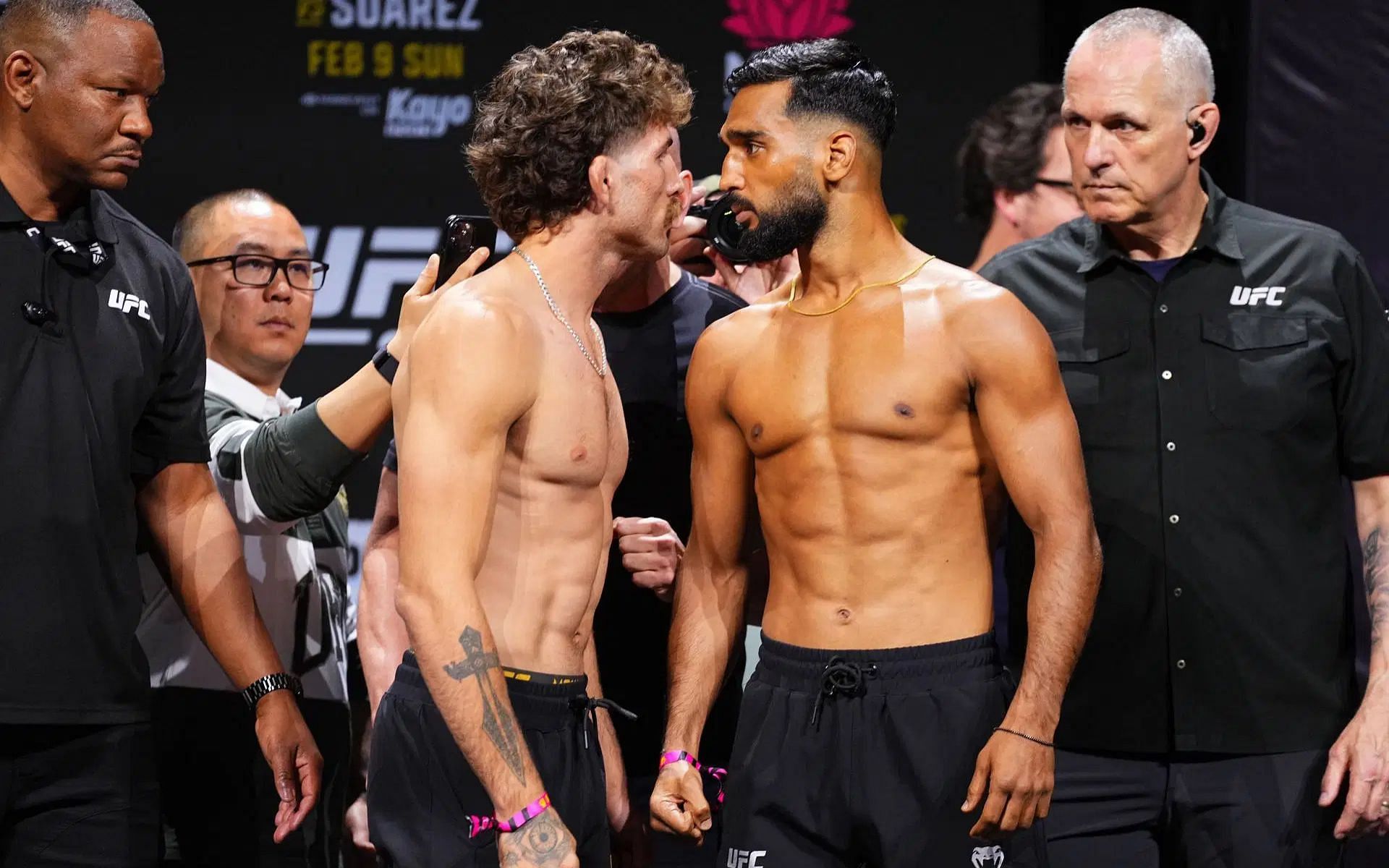 Quillan Salkilld (left) and Ashul Jubli (right) locked horns at UFC 312 [Image courtesy: Getty]