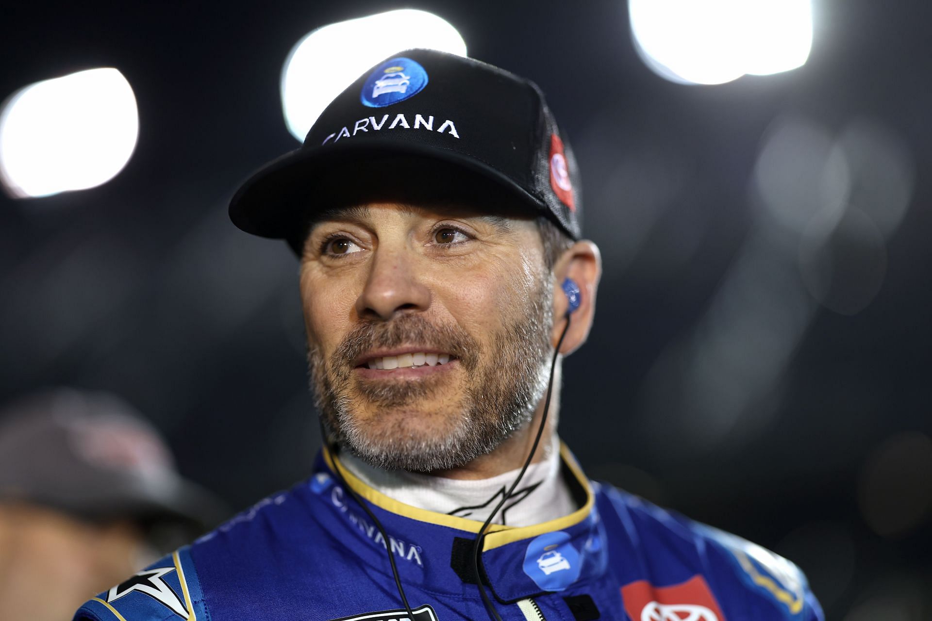 DAYTONA BEACH, FLORIDA - FEBRUARY 14: Jimmie Johnson, driver of the #84 Carvana Toyota, looks on during qualifying for the NASCAR Cup Series Daytona 500 at Daytona International Speedway on February 14, 2024 in Daytona Beach, Florida. (Photo by Matthew Stockman/Getty Images) - Source: Getty