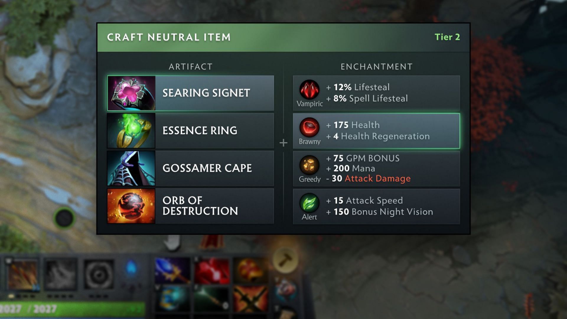 Madstones can be used to craft and enhance Neutral Items (Image via Valve)