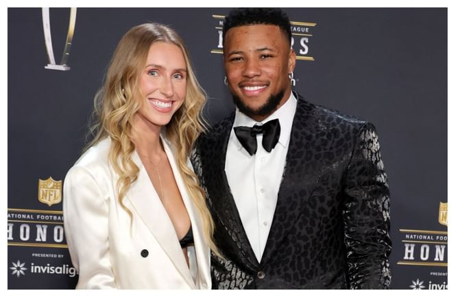 Saquon Barkley's fiancee Anna Congdon drops 3-word reaction to daughter Jada's adorable moment with Eagles RB
