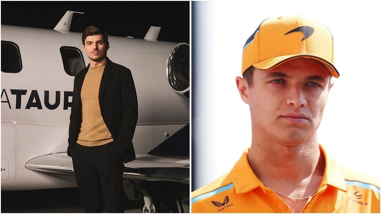 Lando Norris drops 2-word reaction to Max Verstappen being announced as AlphaTauri brand ambassador (Images from @alphatauri on Instagram and Getty Images)