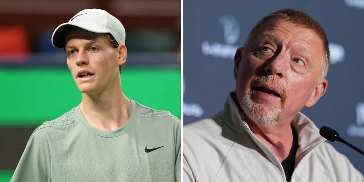 Jannik Sinner (L) &amp;  Boris Becker (R) (Source - GETTY)