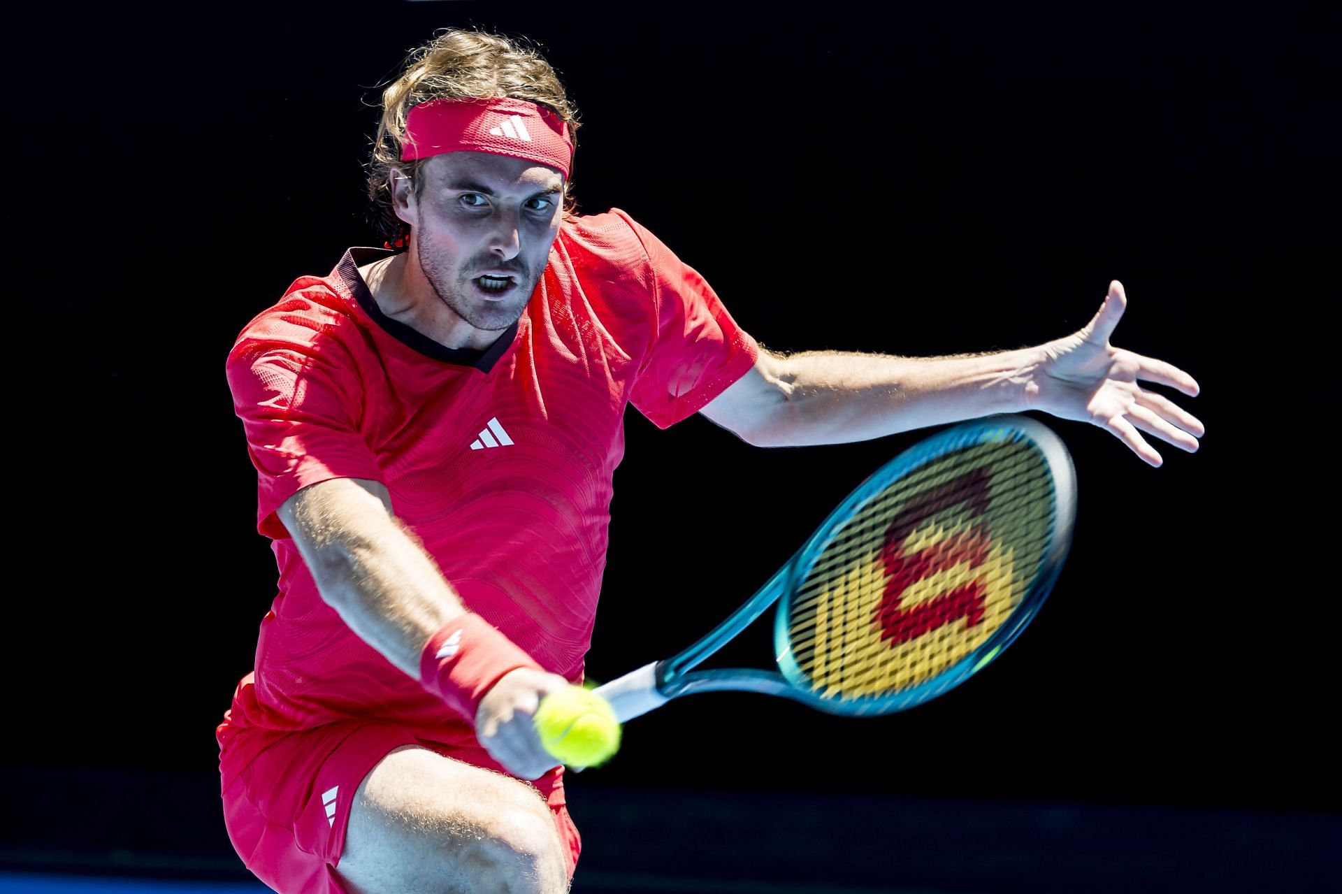 Stefanos Tsitsipas in action at the 2025 Australian Open - Source: Getty