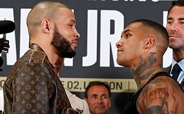 Chris Eubank Jr. explains pelting Conor Benn with egg during intense face-off scrap: "So I contaminated him with an egg"