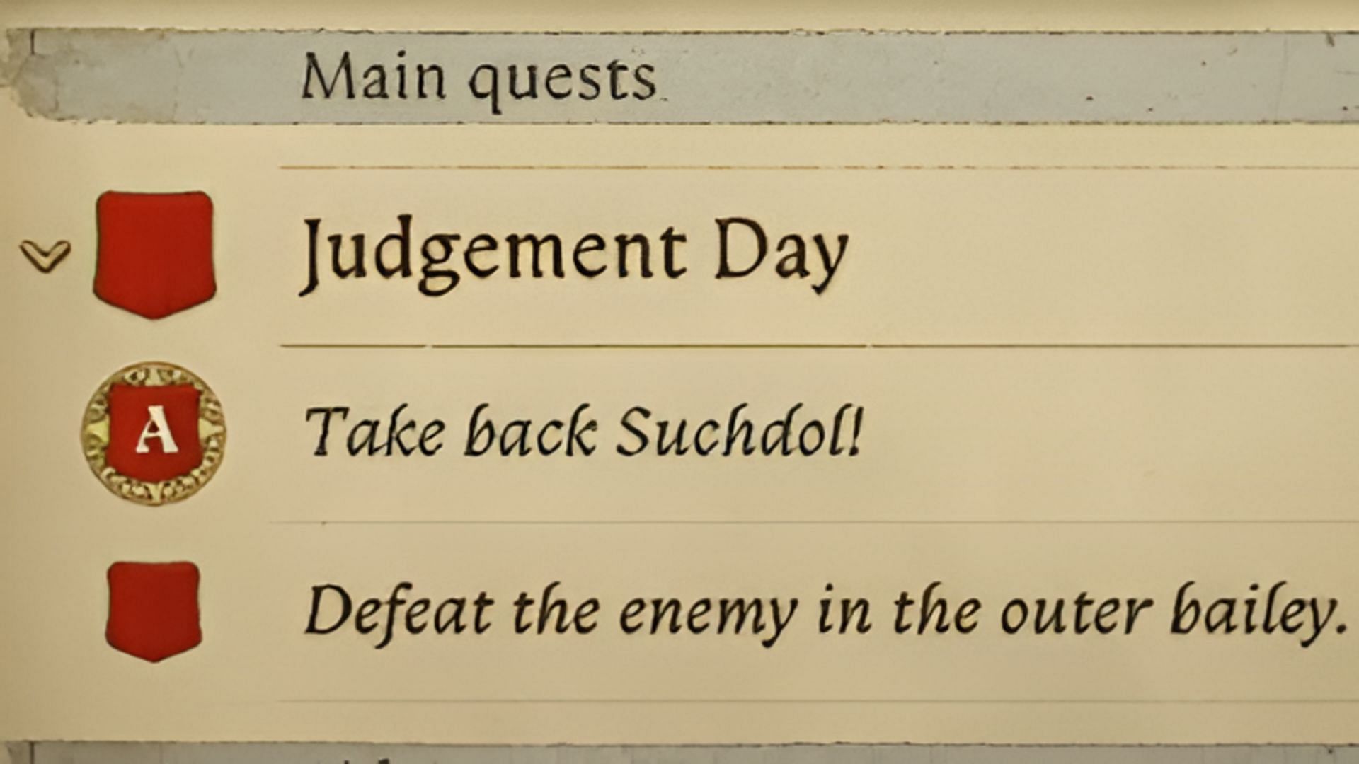 Initial objectives for Judgment Day main quest (Image via Deep Silver)