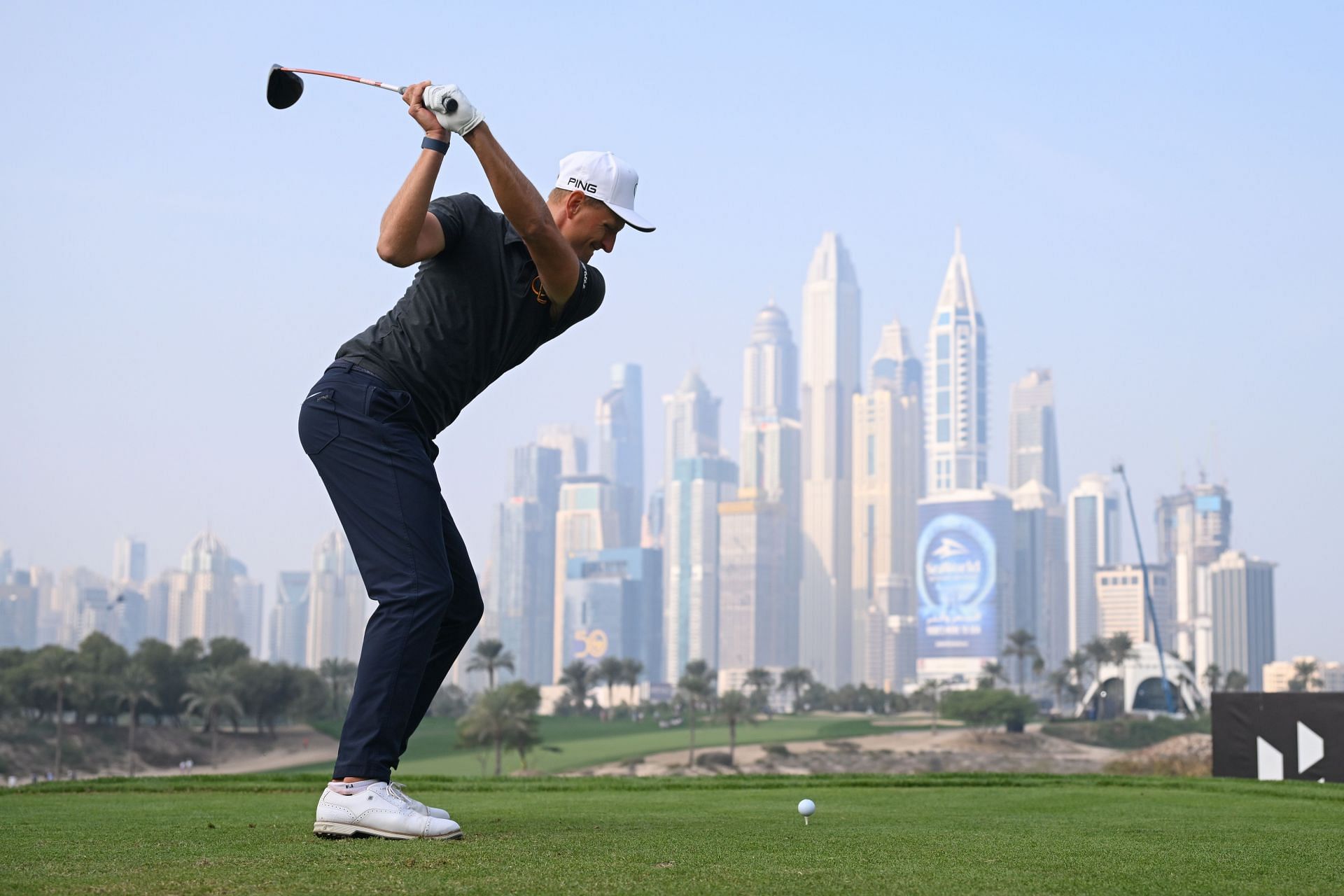 Adrian Meronk leads the LIV Golf Riyadh after two rounds (Image via Getty).