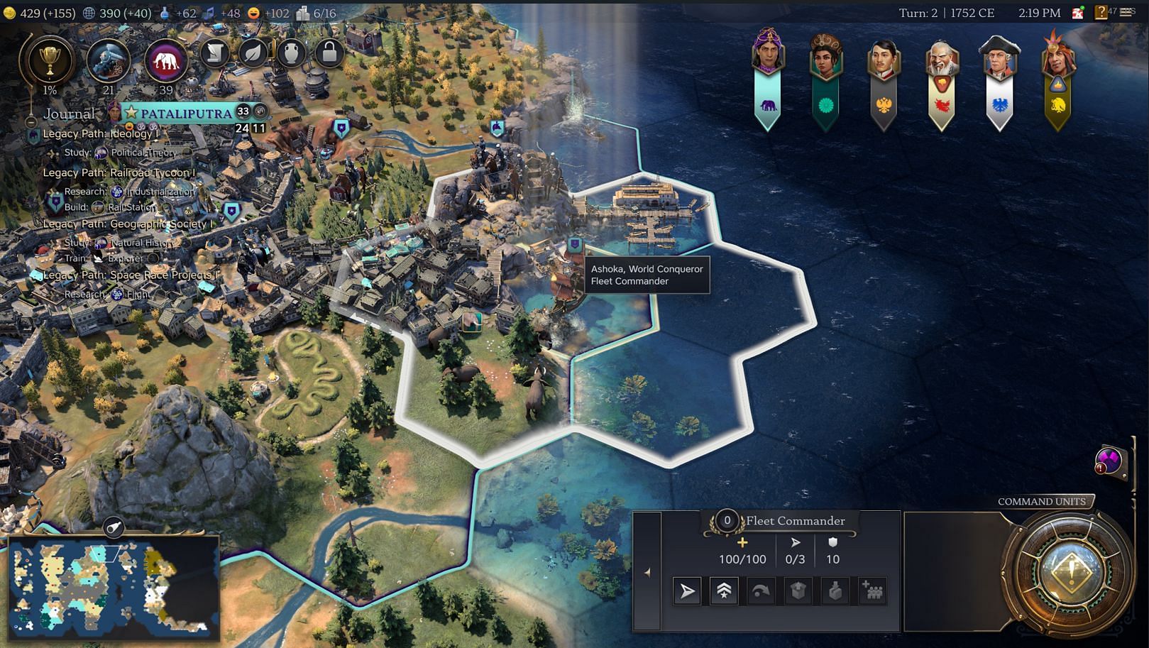 Fleet commanders in Civilization 7 (Image via 2K Games)