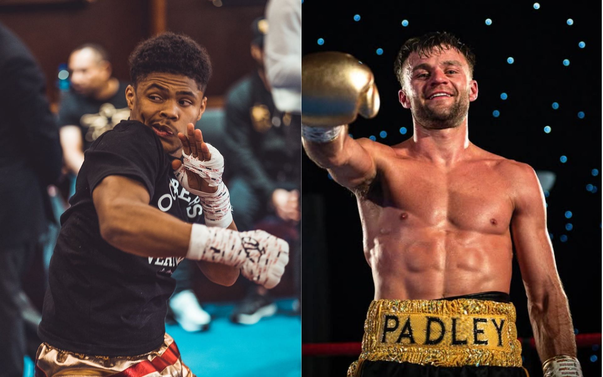 Shakur Stevenson (left) will face Josh Padley (right) in a short-notice fight. [Images courtesy: @ShakurStevenson on X and @joshpadley on Instagram]