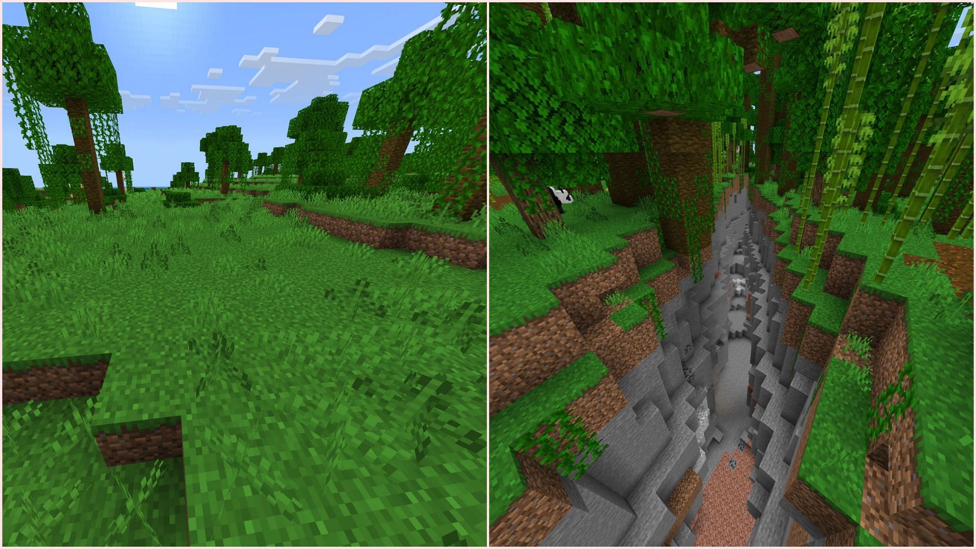 Mojang has made smaller vegetation and terrain changes to the entire Overworld (Image via Sportskeeda Gaming/Mojang Studios)