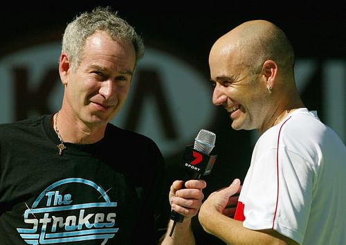 John McEnroe and Andre Agassi - Source: Getty