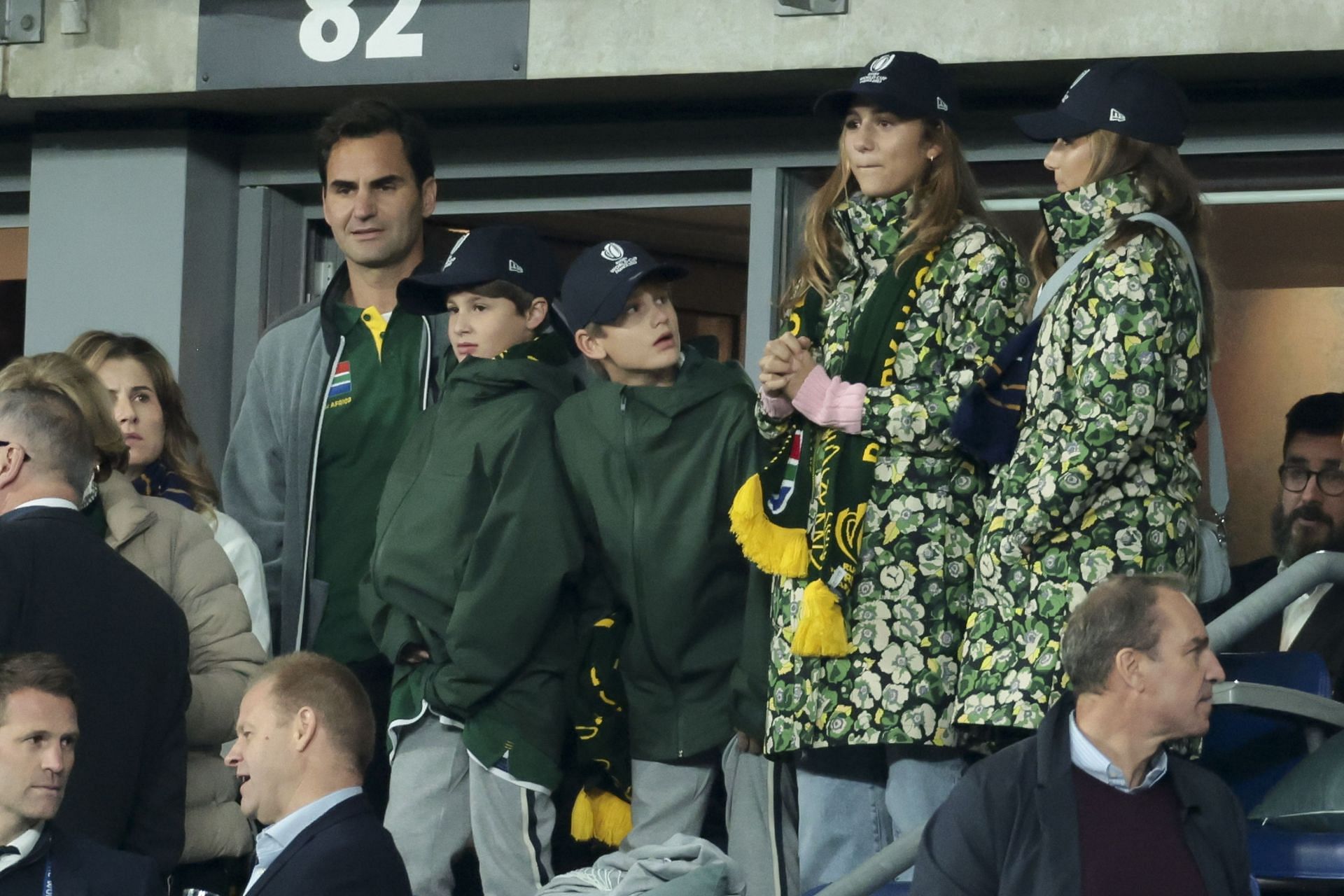 Roger Federer with his wife Mirka and their four children - Source: Getty