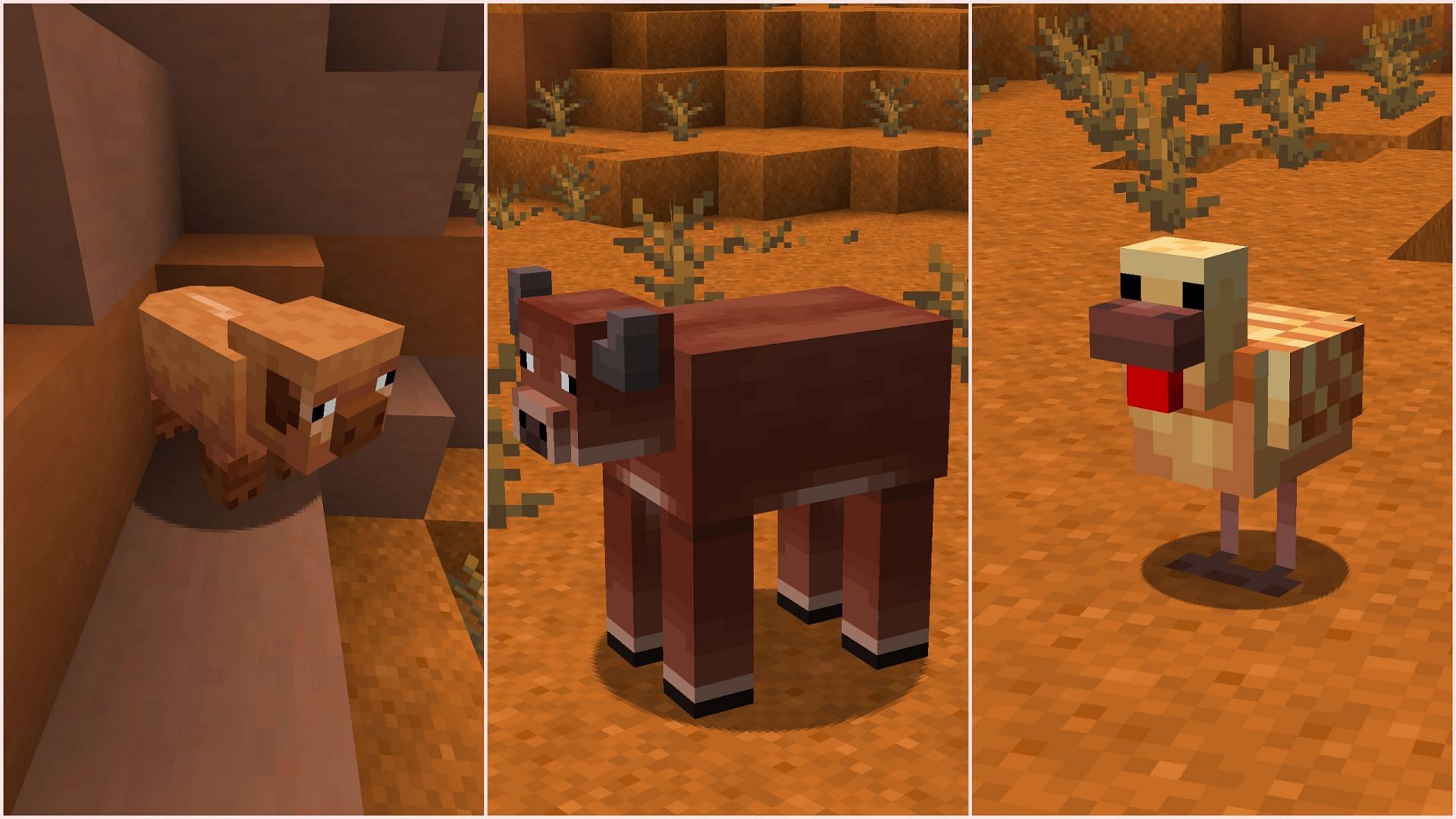 Badlands will now have farm animals spawning in them (Image via Sportskeeda Gaming/Mojang)