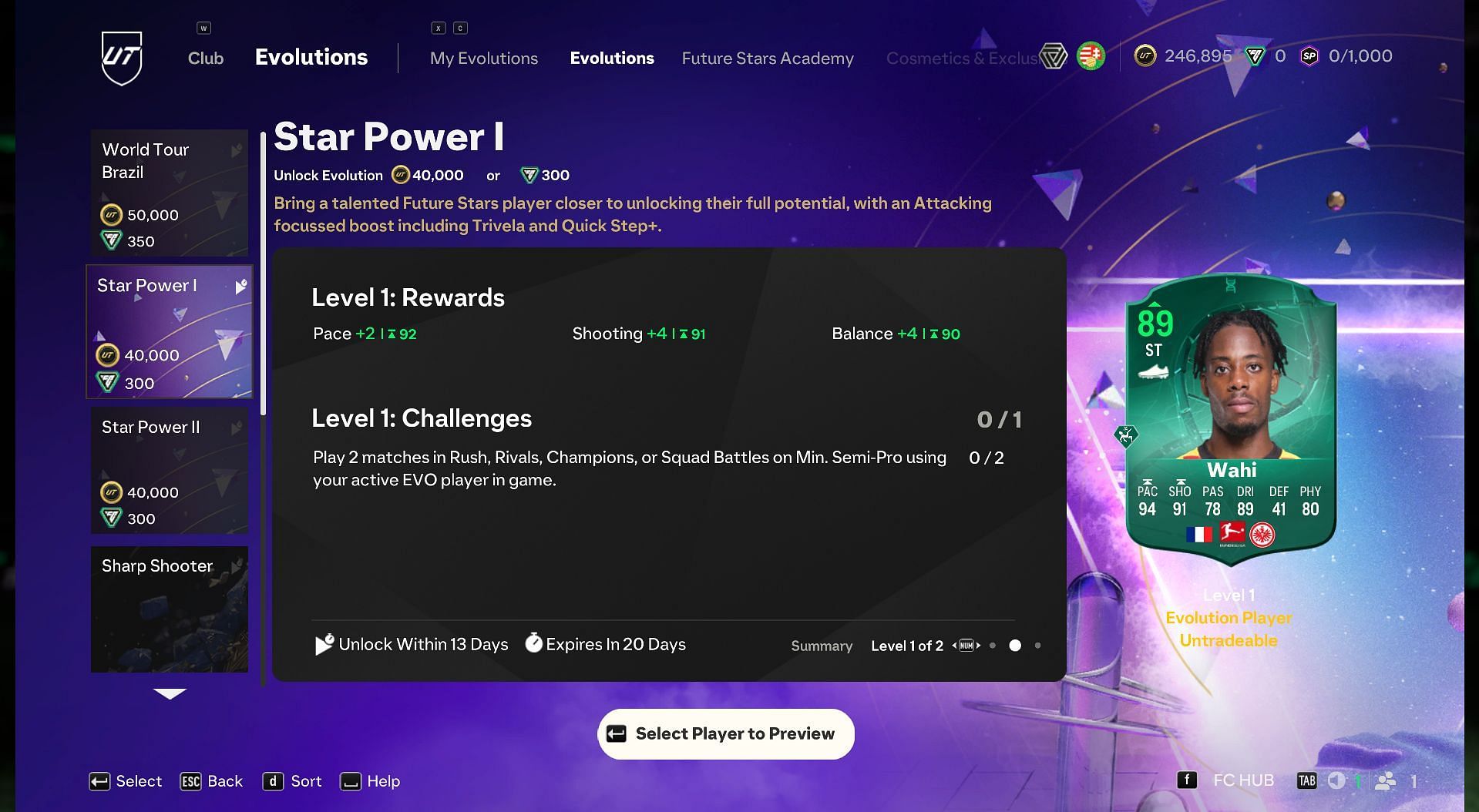 Star Power 1 upgrades (Image via Sportskeeda Gaming/EA Sports)