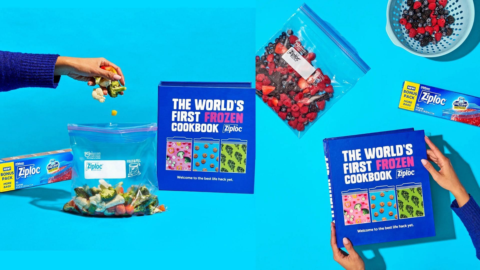 The World&#039;s First Frozen Cookbook is available exclusively on Amazon (Image via Ziploc)