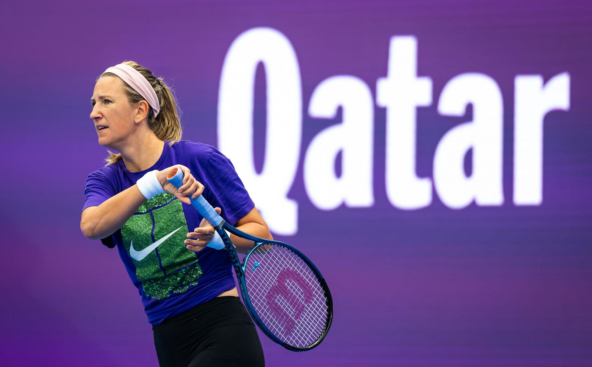 Victoria Azarenka at the Qatar Open 2025. (Photo: Getty)