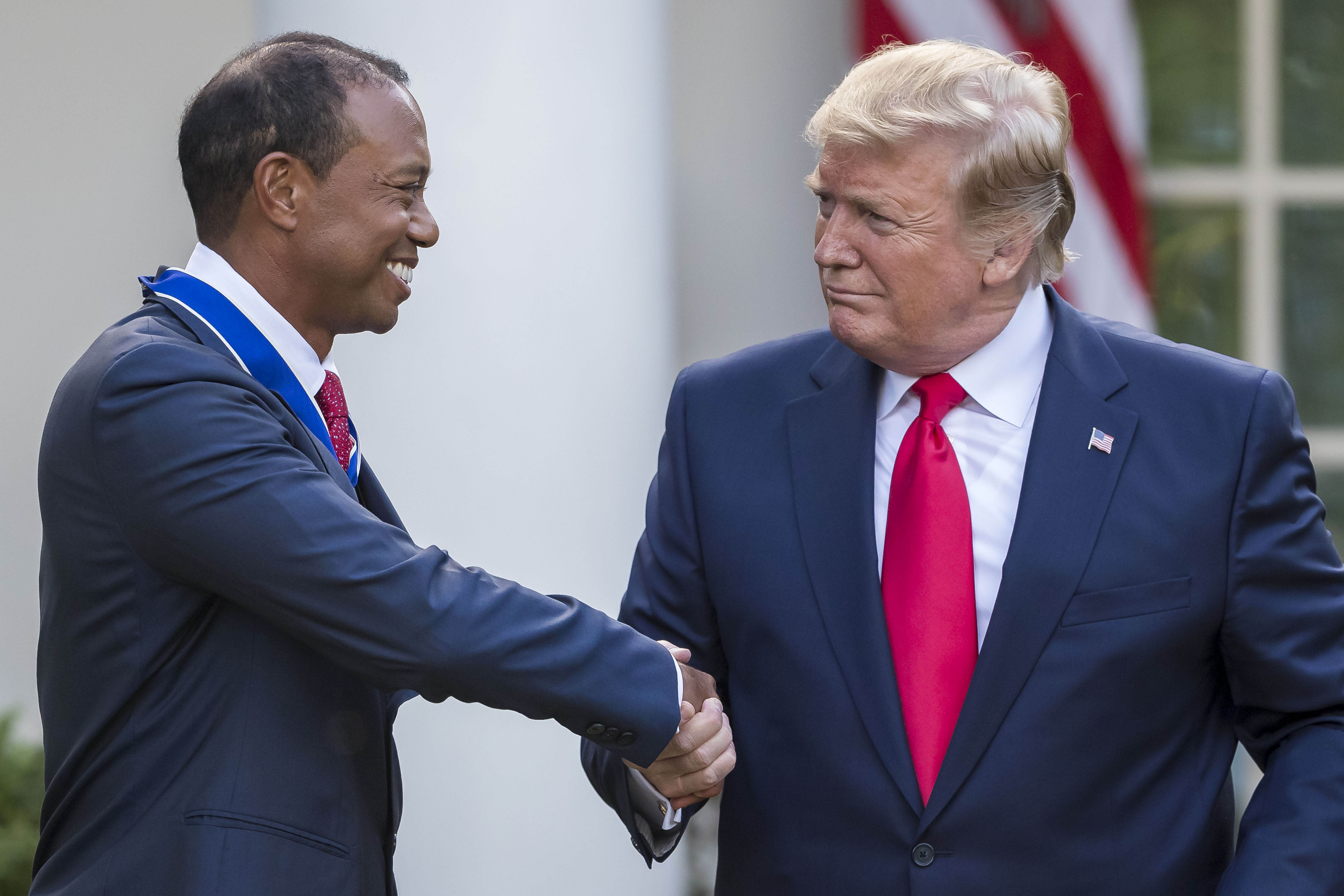 $1.3B superstar Tiger Woods has “got a couple of majors left” in him, says President Donald Trump