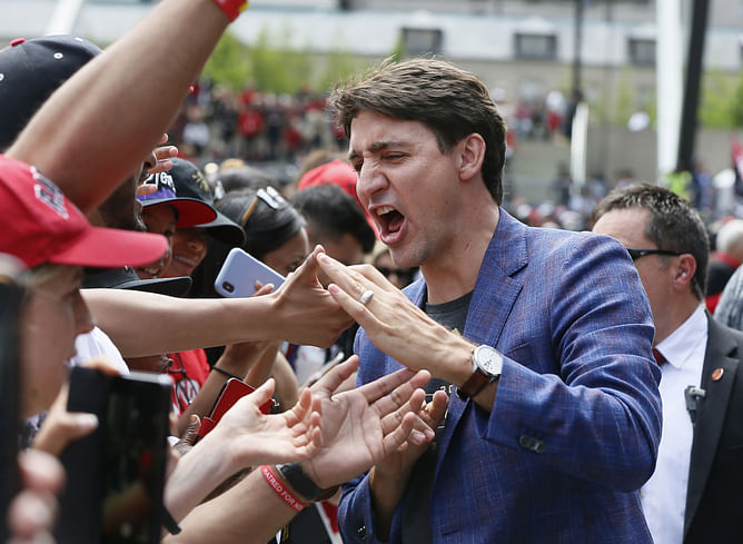 Canada PM Justin Trudeau attends first Canada vs USA hockey game since 2016 at 4 Nations tourney in Montreal