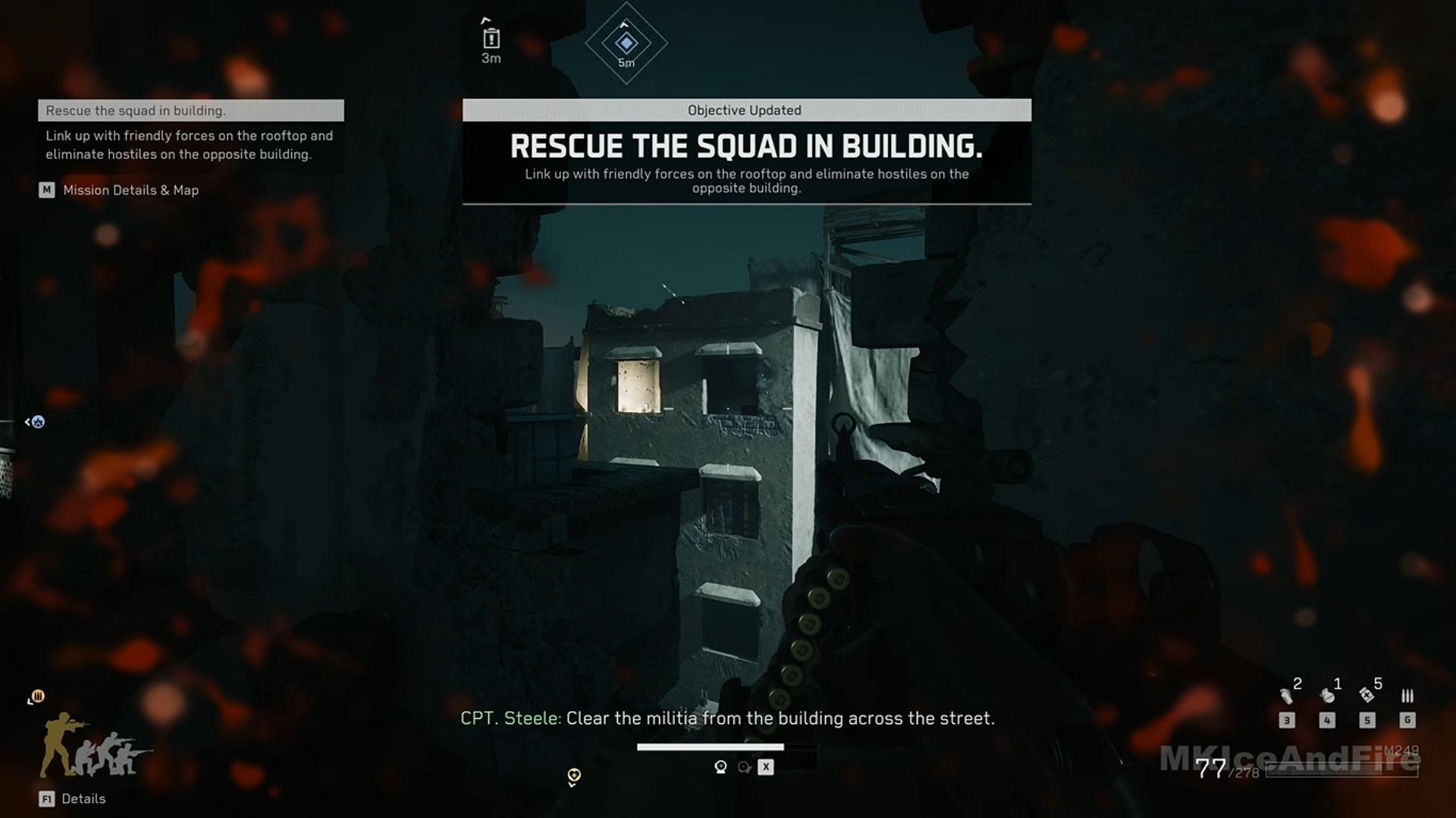 Rescue soldiers and give them cover fire in chapter six (Image via Team Jade/YouTube/@MKIceAndFire)