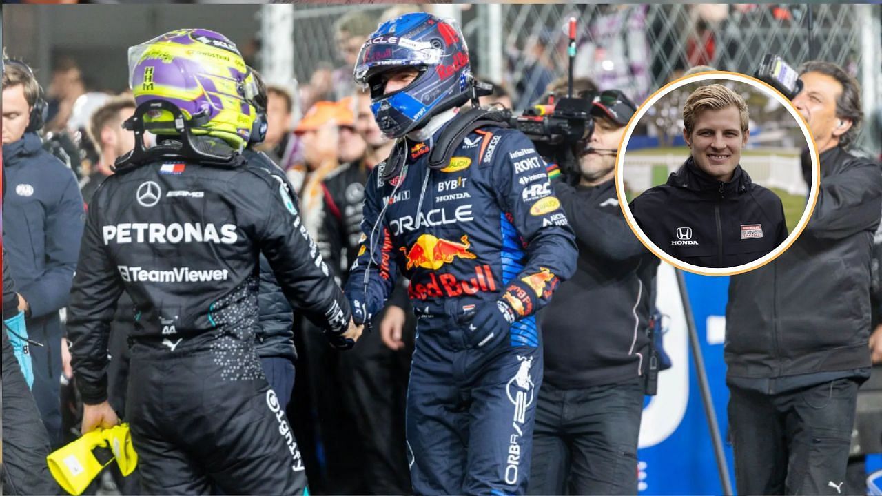 Lewis Hamilton, Max Verstappen and Marcus Ericsson