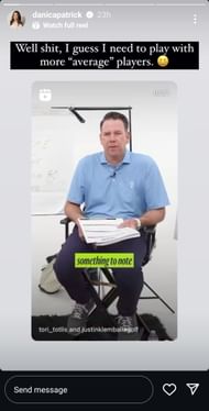 Danica Patrick's story - Source: via @danicapatrick on Instagram