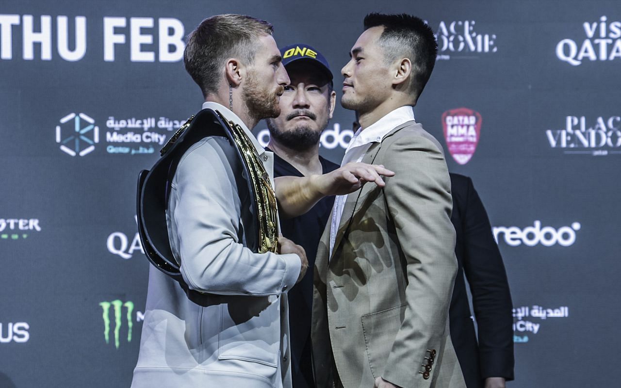 From left to right: Jonathan Haggerty, ONE Championship CEO Chatri Sityodtong, and Wei Rui. [Photo from ONE Championship]