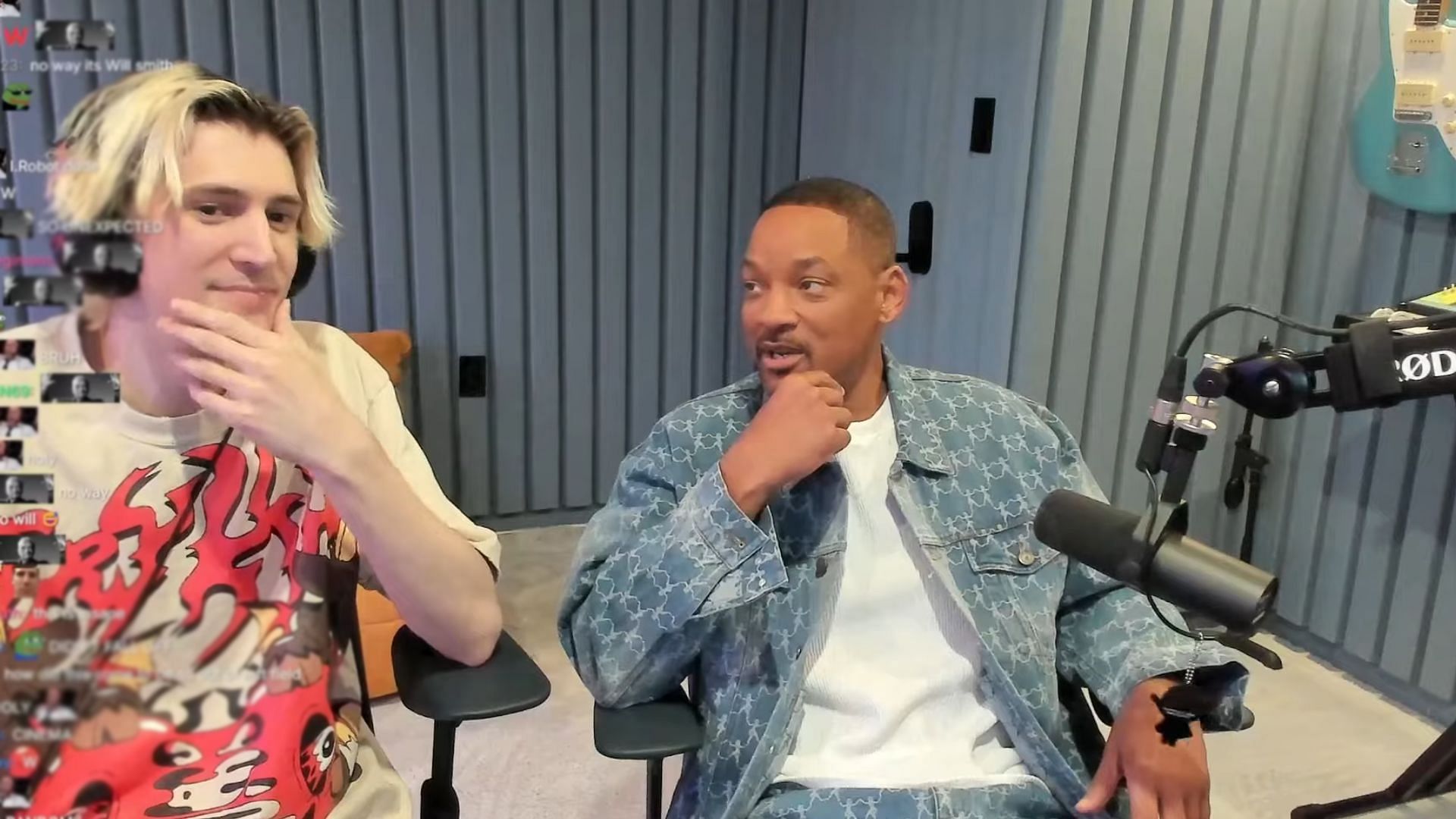 Will Smith and xQc on Twitch (Image via xQc Clips/YouTube)