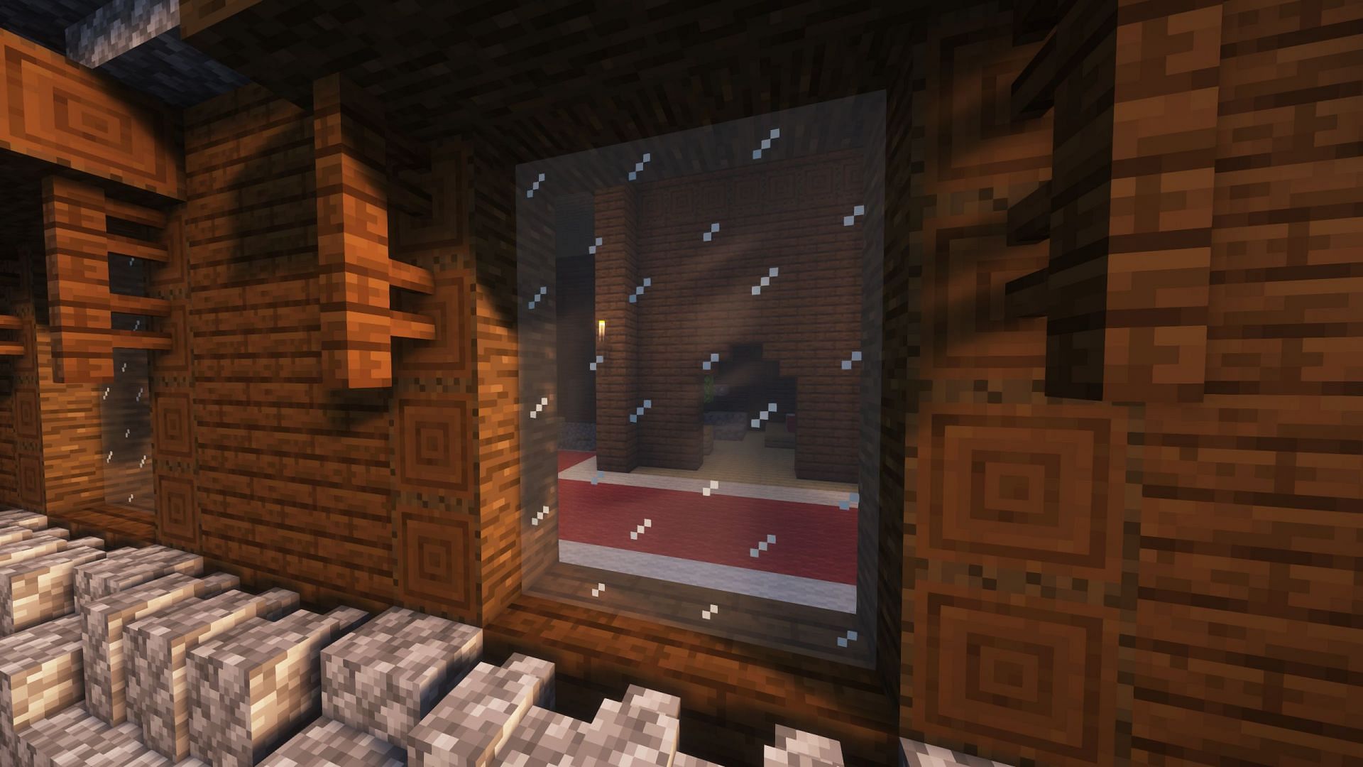 Borderless Glass simply removes the borders from glass blocks and panes in Minecraft (Image via Sportskeeda Gaming/Mojang)